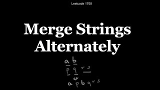 #1 Merge String Alternately 1768 (Java ) | Leetcode 75