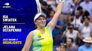 Iga Swiatek vs. Jelena Ostapenko Highlights | 2023 US Open Round 4