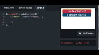 Codecademy: jQuery - Adding and Removing Classes Walkthrough