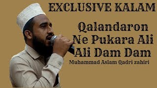 Exclusive kalam Qalandaron Ne Pukaara Ali Ali Dam Dam || Aslam Qadri zahiri 2019