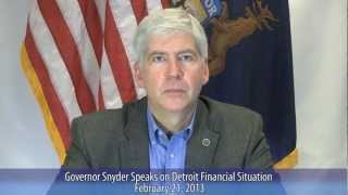 Governor Rick Snyder Speaks on Detroit Financial Review Team Report