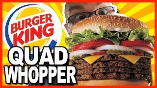 Burger King ★ Secret Menu Item ★ QUAD WHOPPER w Bacon and Cheese - Food Review &