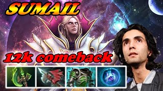 Sumail Invoker mid 12k comeback amazing spell combos | SUMAIL Dota 2