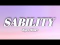 Ayra Starr - Sability (Lyrics) #lyrics