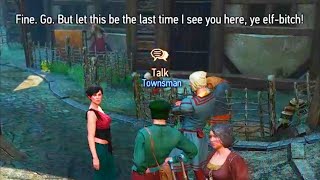 Street Dialogs with Elves In Novigrad. Witcher 3
