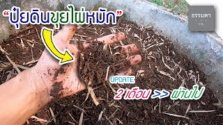 ปุ๋ยดินขุยไผ่หมัก | อัพเดทการหมักเข้าสู่เดือนที่ 2