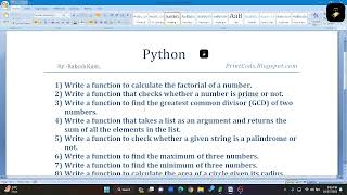 100 Python Problems with Solutions for Beginners | Most Common Python Programs for Practice #coding