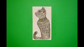 Let's Draw Bastet - Egyptian Cat!