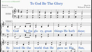 To God Be The Glory (Doane - Crosby) [v1A]