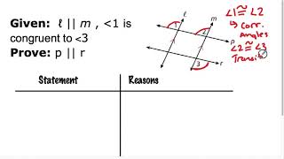 Proving Lines are Parallel Example 2