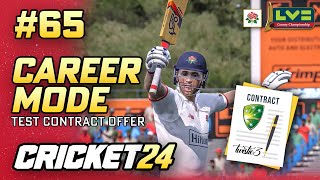 TEST CONTRACT OFFER - CRICKET 24 CAREER MODE #65