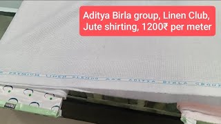 Linen club, Aditya Birla Group, Jute Linen shirt Cloth, Light Grey, Skyblue, Gold biscuit, Sea Green