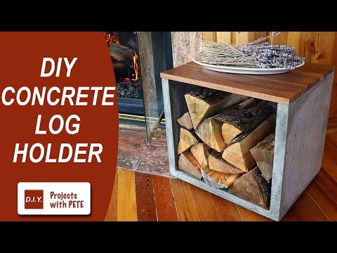 DIY Concrete Log Holder - Firewood Holder DIY Concrete Log Holder - Firewood Holder