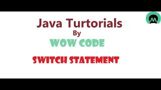 12 Switch Statement in Java Control Statements