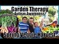 Garden Therapy // Autism Awareness // Spring Vegetable Harvest // Gardening with Kids