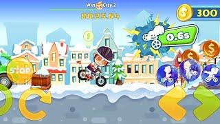Winter City + City All Levels Finish | Vlad & Niki Kids Bike Racing Gameplay #23 | Abdullah Gaming 🎮