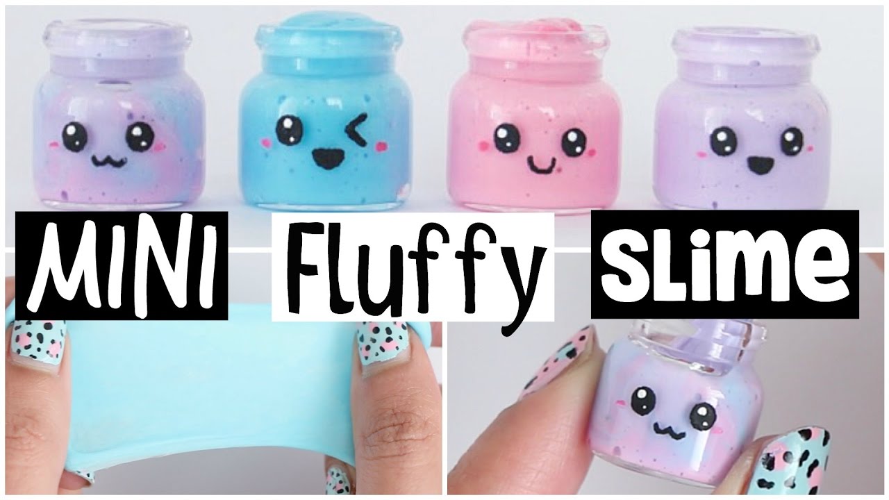 Diy Mini Fluffy Slime Youtube