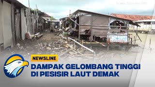 Akibat Gelombang Tinggi di Demak, Belasan Warung dan Rumah Warga Rusak Parah