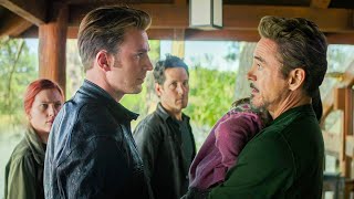 Steve, Natasha & Scott Meets Tony Stark Scene - Avengers: Endgame (2019) Movie C