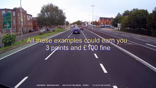 TRAFFIC LIGHTS 3 points and £100 fine
