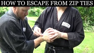 Ninjutsu Training | How To Escape From Zip Ties | Evasion From Being Bound & Captured