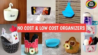 9 No Cost & Low Cost Organizer Ideas | How to reuse Plastic bottles | plastic bottle craft ideas