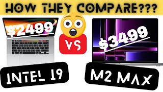 Macbook Pro 2019 intel i9 vs M2 MAX // Side by Side COMPARISON. Intel vs Silicon Chip BATTLE.