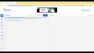 How to run simple python program in online compiler