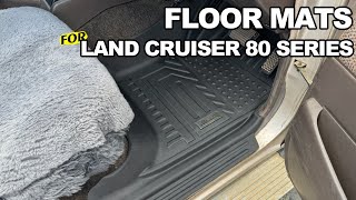 AUSGO Floor Mats for Toyota Landcruiser 80 Land Cruiser 80 LC80 1992-1997 Door Sill Covered Car Mats