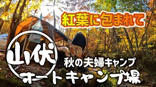 【秋の夫婦キャンプ】冷たい川で遊ぶ男【山伏オートキャンプ場】2023/11/3-5キャンプNo.56（その2）