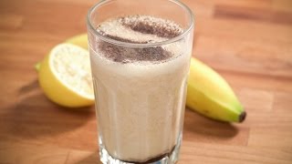 Koktajl bananowy z cytryną i łuską gryczaną | Dieta nowotworowa