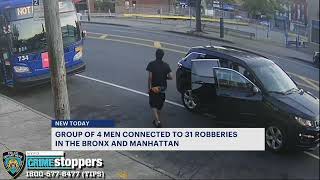 NYPD: 4 wanted for over 30 robberies across the Bronx, Manhattan