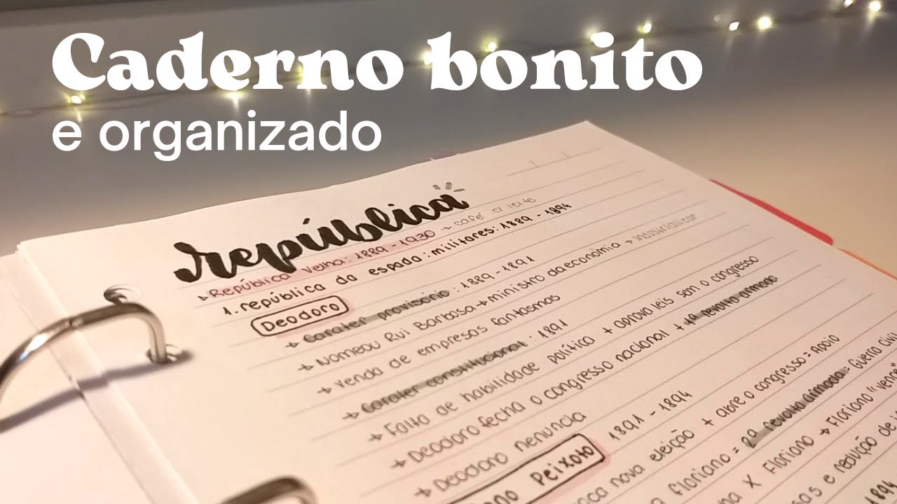 COMO TER UM CADERNO BONITO E ORGANIZADO + IDEIAS DE TITULO E SUBTITULO ...