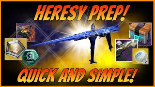 Destiny 2 Heresy Prep - Don't Forget To Do These Things!