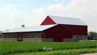 Incredible Amish community builds a full farm in one day #short #construction #amazing