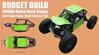 BUDGET BUILD RC Crawler INJORA Nylon Rock Buggy Roll Cage Body Shell Chassis Kit