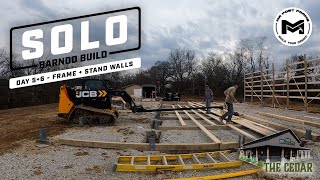 Framing + Standing Post Frame Walls | The Solo Barndo Build | The Cedar | Ep4