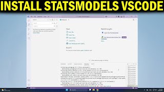 How To Install Statsmodels for Python in VS Code Statistical Modeling & Data Analysis in Python