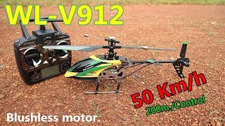 ตอนที่416 รีวิว ทดสอบฮอบังคับตัวแรง WL-V912 Brushless motor  ราคา 2850 บ. แรงเกินใคร บินไวสุดๆ