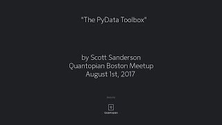 The PyData Toolbox with Scott Sanderson