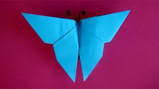 Schmetterling basteln mit Papier - einfaches Origami - Falten mit Kindern