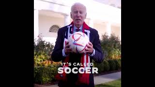 Joe Biden - "It's called soccer" 🙈🤣 #shorts #qatar2022 #football #worldcup2022
