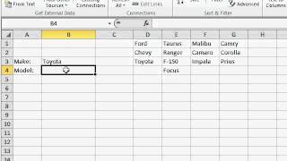 Microsoft Excel Cascading Listboxes Tutorial