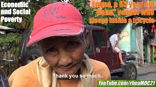 Helping a Poor Filipino Grandmother in the Philippines. The Poor Filipino Citizens of Manila