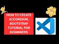 how to create accordion, bootstrap tutorial for beginners