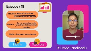 Statistics for Data science [EPISODE -01] | Mean, Median, Mode | Tamil #datascienceforbeginners