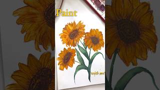 Easy Watercolour Sunflower Painting - A beginner’s tutorial #watercolourpainting #flowerpainting