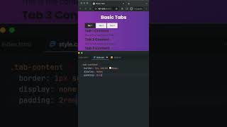 Basic Tabs in CSS and JS