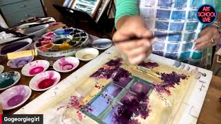 Free Art Lesson : Creating Texture in Watercolor. GEORGIA MANSUR