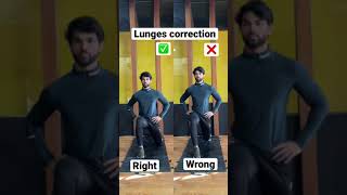 Right vs Wrong lunges |Saurabh Fitness| #youtubeshorts #shorts